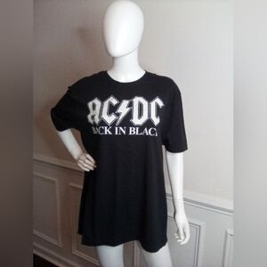 Men's AC/DC Black Graphic T-Shirt, Size Large